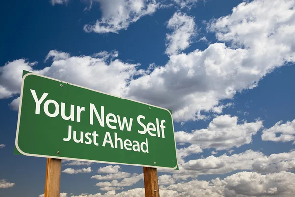 Your New Self Green Road Sign — Stock Photo, Image