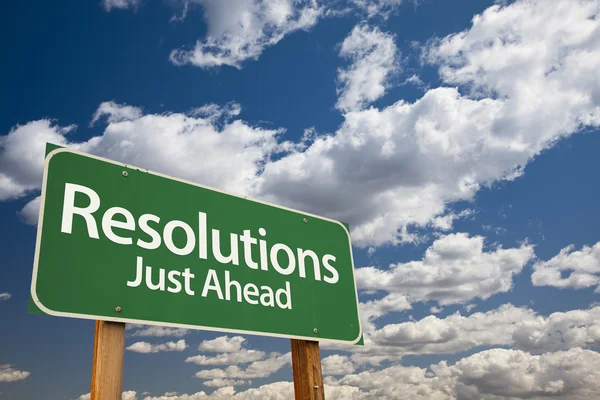 Resolutions Green Road Sign — Stock Photo, Image