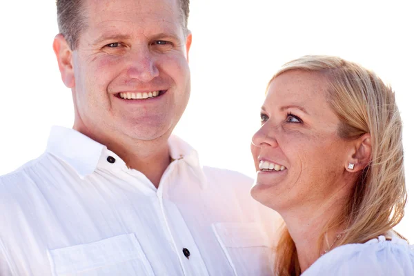 Attractive Caucasian Couple Having Fun Outside — Stock Photo, Image