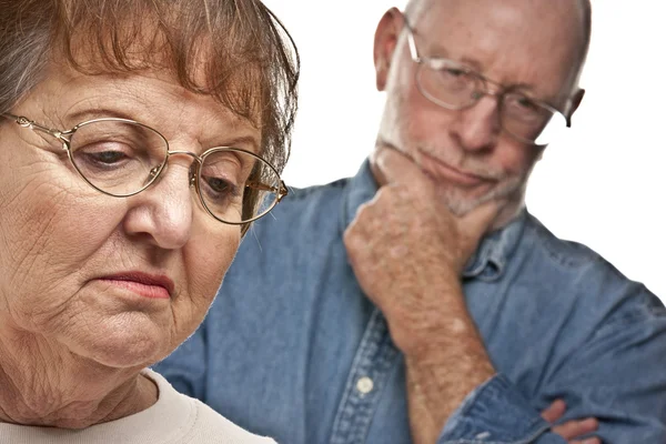 Seniorenpaar im Streit — Stockfoto