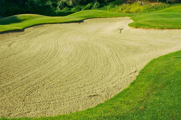 Streszczenie Pola Golfowego Bunkra Piaskiem — Zdjęcie stockowe