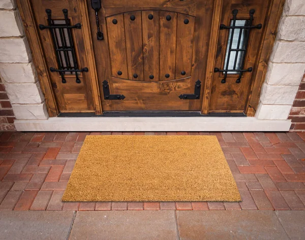 Blank Welcome Mat Custom Front Door House — Stockfoto