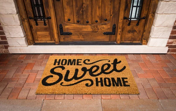 Home Sweet Home Welcome Mat Custom Front Door House — Fotografia de Stock