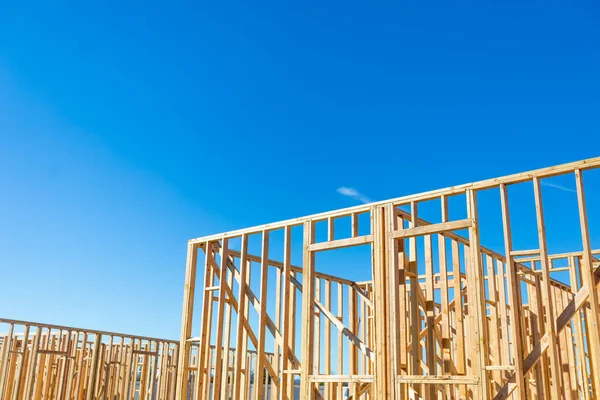 Wood Home Framing Kivonat Építkezésen — Stock Fotó
