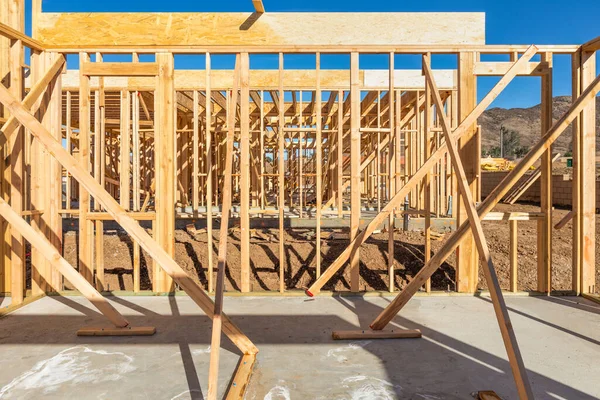 Wood Home Framing Abstract Construction Site — Stock Photo, Image