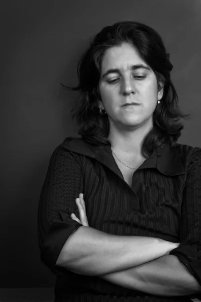 Sad and lonely hispanic woman — Stock Photo, Image