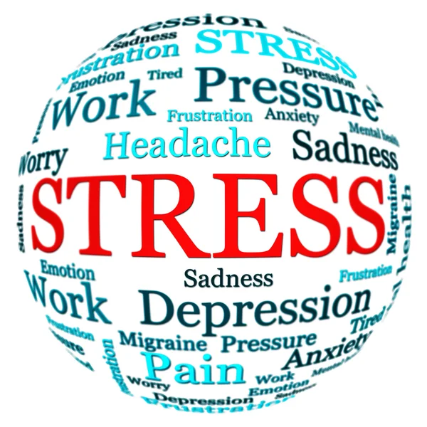 Stress related text arrangement — Stock Photo, Image