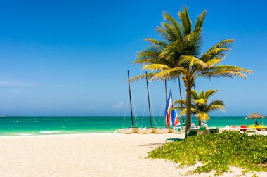 varadero Küba'nın tropikal plaj