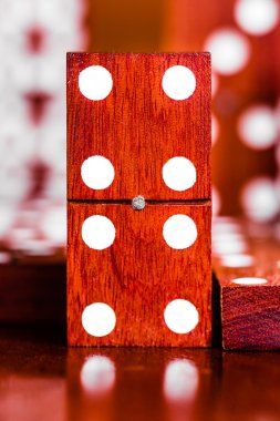 Domino taşıyla odak adet arka plan dışında