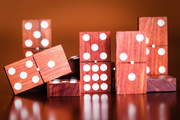 Tiles from a game of dominoes — Stock Photo, Image