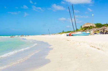 Küba'da varadero plaj sakin denizde
