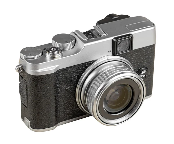 Caméra de style télémètre vintage isolée sur blanc — Photo