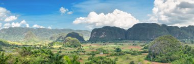 Panoramic view of the Vinales Valley in Cuba clipart