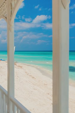 varadero Beach Küba'da ahşap Teras görünümü