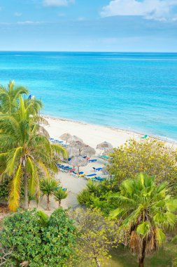 varadero Küba'nın güzel plaj havadan görünümü