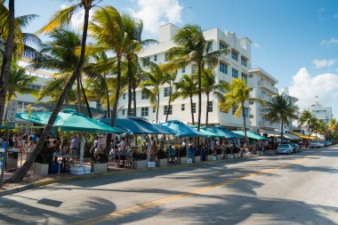 Art deco mimarisi, ocean drive south beach, miami