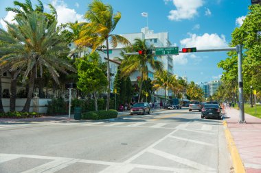 Art deco mimarisi, ocean drive south beach, miami