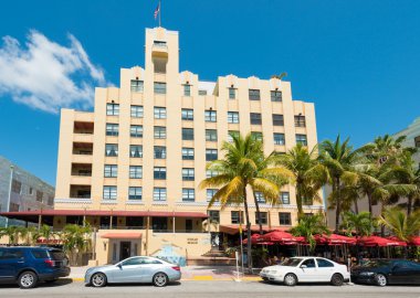Art deco mimarisi, ocean drive south beach, miami