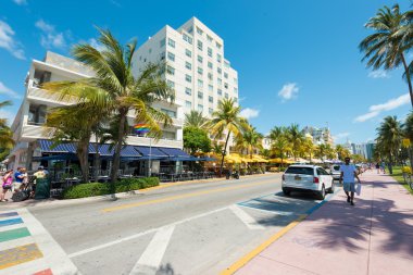 Art deco mimarisi, ocean drive south beach, miami