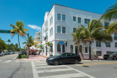 Art deco mimarisi, ocean drive south beach, miami