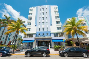 Art deco mimarisi, ocean drive south beach, miami