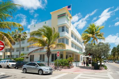 Art deco mimarisi, ocean drive south beach, miami