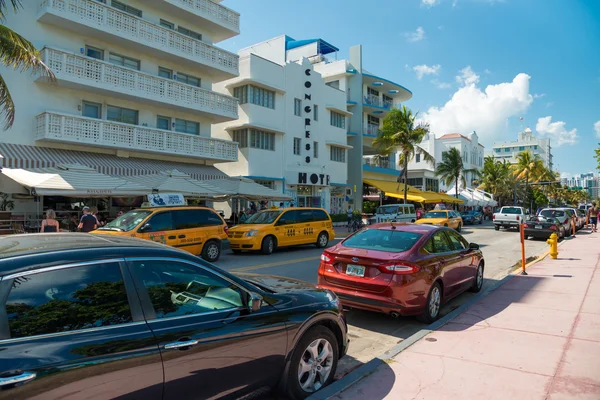Arquitetura Art Deco no Ocean Drive em South Beach, Miami — Fotografia de Stock
