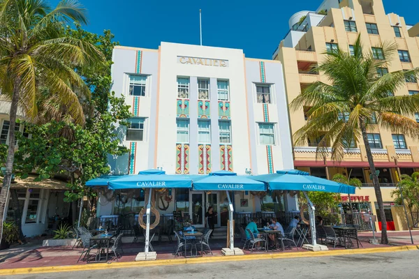 Art Deco architecture at Ocean Drive in South Beach, Miami — Stock Photo, Image