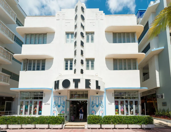 Art Deco architecture at Ocean Drive in South Beach, Miami — Stock Photo, Image