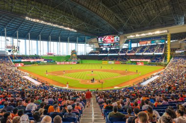 bir beyzbol maçında miami marlins stadyum tarassut hayranları