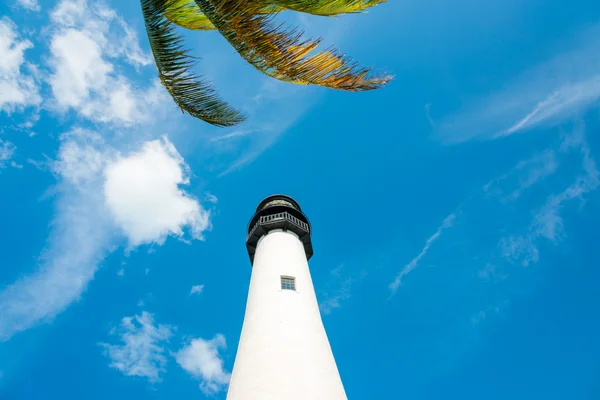 Famous lighthouse at Key Biscayne, Miami — Stock Photo, Image