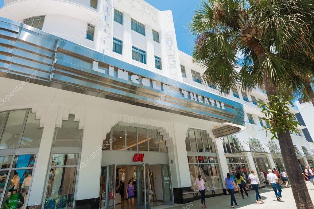 Lincoln Road Shopping Mall Em Miami Beach Foto de Stock Editorial