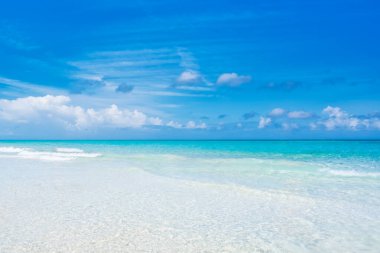 The beautiful beach of Varadero in Cuba on a sunny day