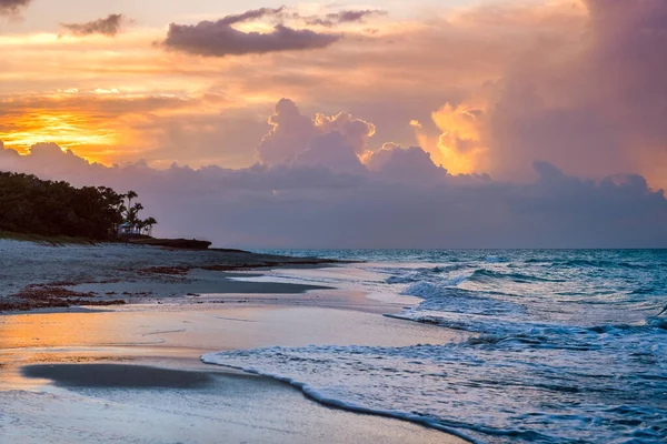 Romantic Sunset Beautiful Beach Varadero Cuba — Foto Stock