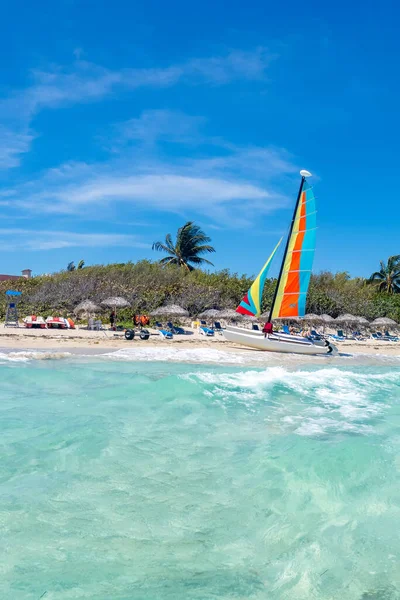 Bellissima Spiaggia Varadero Cuba Una Giornata Estiva Soleggiata — Foto Stock