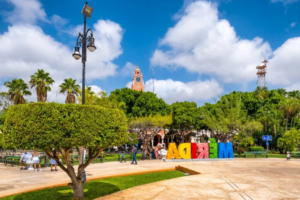 Merida Mexico August 2022 Plaza Grande Det Vackra Stora Torget — Stockfoto