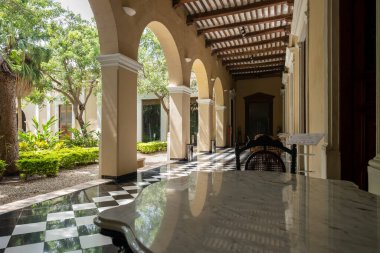 16. yüzyıl Yucatan fatihi Francisco de Montejo 'nun evi Merida' daki Casa Montejo.