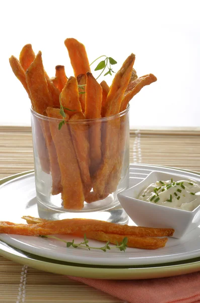 Batata-doce fritas — Fotografia de Stock