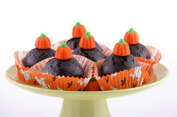 Halloween chocolate cupcakes — Stock Photo, Image