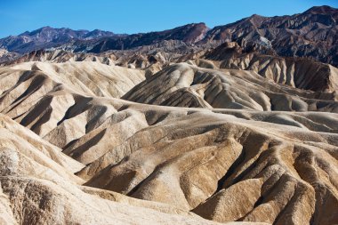 yoğun erozyona uğramış sırtlar ünlü zabriskie Point, ölüm Vadisi Milli Parkı, Kaliforniya, ABD