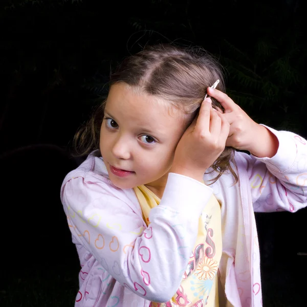 Beautiful six year old Caucasian girl — Stock Photo, Image