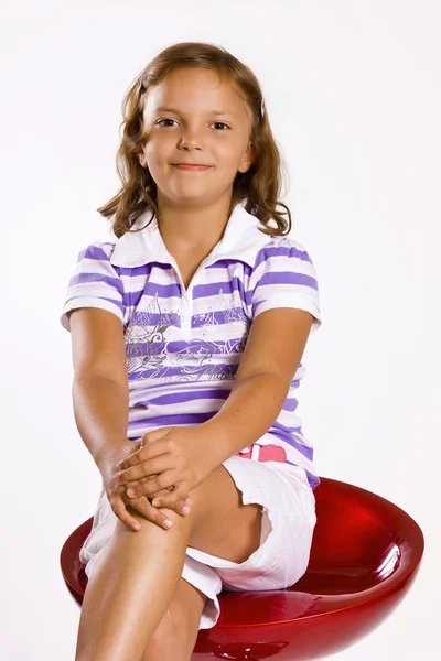 Cute six year old Caucasian girl — Stock Photo, Image