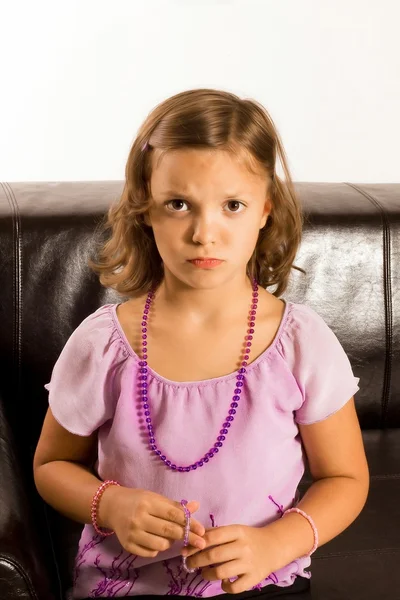 Beautiful six year old Caucasian girl — Stock Photo, Image