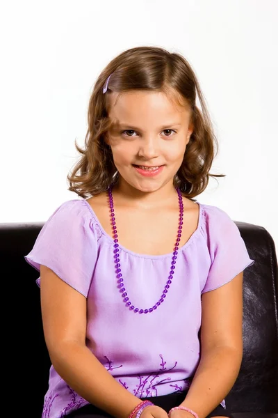 Beautiful six year old Caucasian girl — Stock Photo, Image