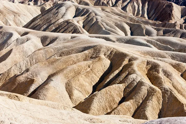 Heavily Eroded Ridges At the famous Zabriskie Point, Death Valley National Park, California, USA — Stock Photo, Image