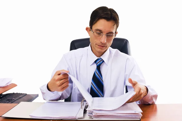 Joven abogado trabajando en su oficina — Foto de Stock