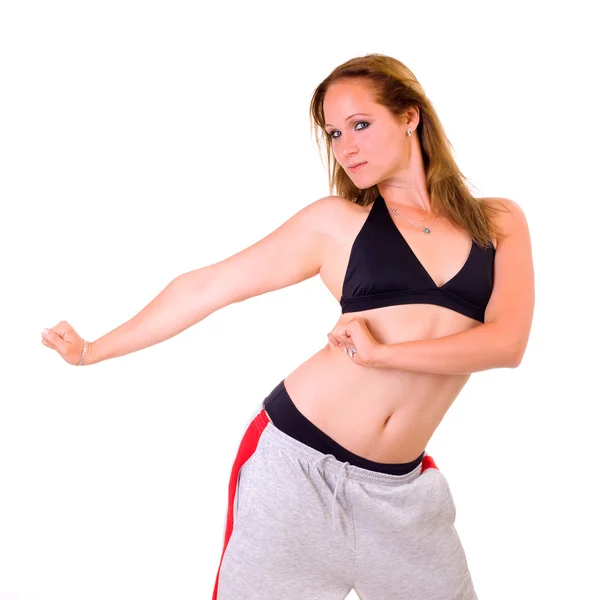 Joven atractivo caucásico fitness mujer — Foto de Stock