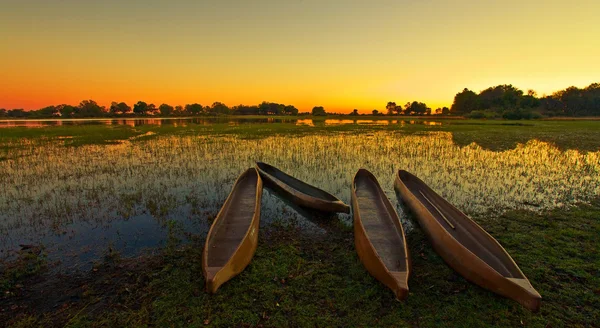 Sunrise üzerinden okavango Deltası, Botsvana