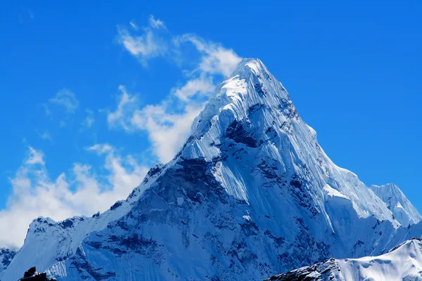 Гора. Ама-Даблам в регионе Эверест Гималаев, Непал. Стоковая Картинка