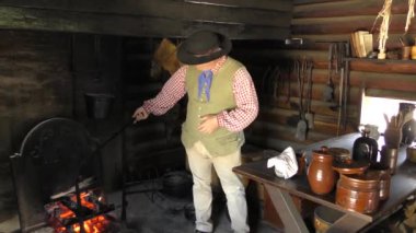 Yorktown, Virginia, USA - 2015: Continental army encampment at the American Revolutionary War museum